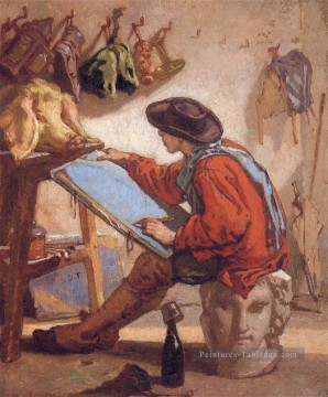  pittore Peintre - L’étude réaliste figure peintre Thomas Couture
